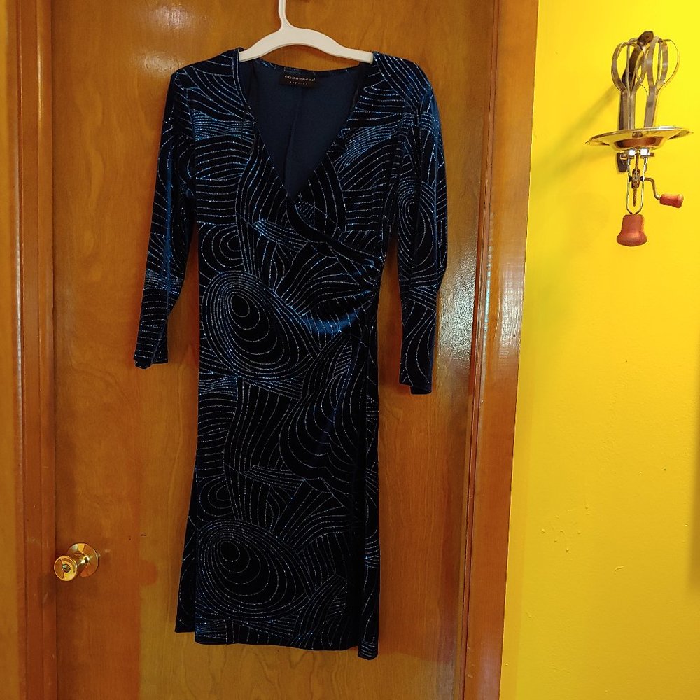 Velvet and glitter dress